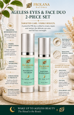 Frolana Natural Ageless Eyes & Face Duo with Bakuchiol, Copper Peptides, Haloxyl, and Caffeine