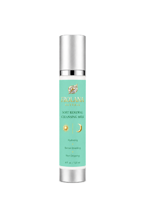 Frolana Natural Soft Renewal Cleansing Milk, 120 ml, with Pearl Aqua label and silver pump
